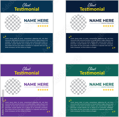 Modern and creative client Testimonial Design