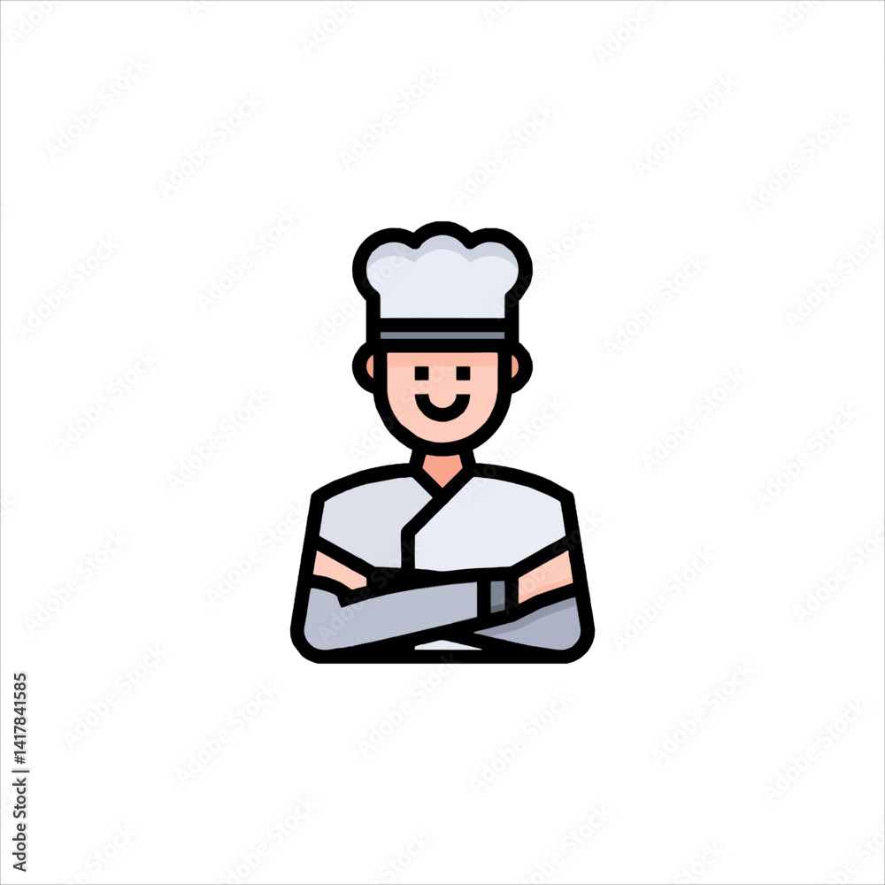 vector illustration of a cartoon chef vector illustration of a cartoon chef