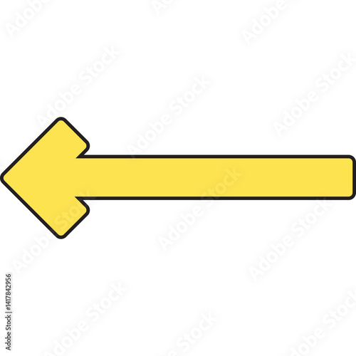 Left Arrow single vector illustration icon