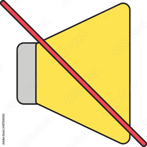 Mute single vector illustration icon