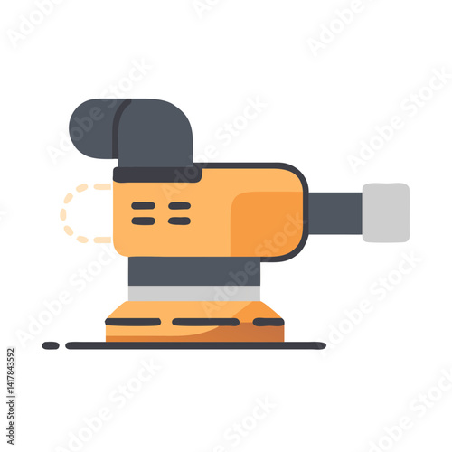 Orbital Sander Icon: Hand Tool for Woodworking or DIY