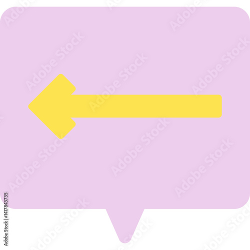 Left Arrow single vector illustration icon