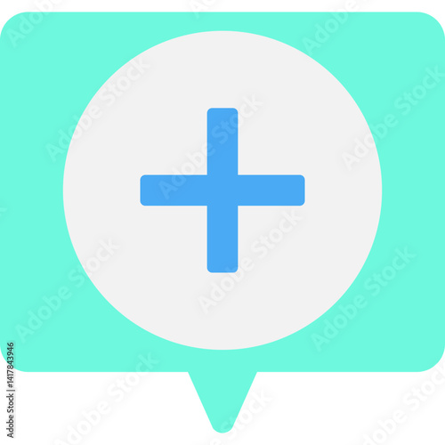 Plus single vector illustration icon