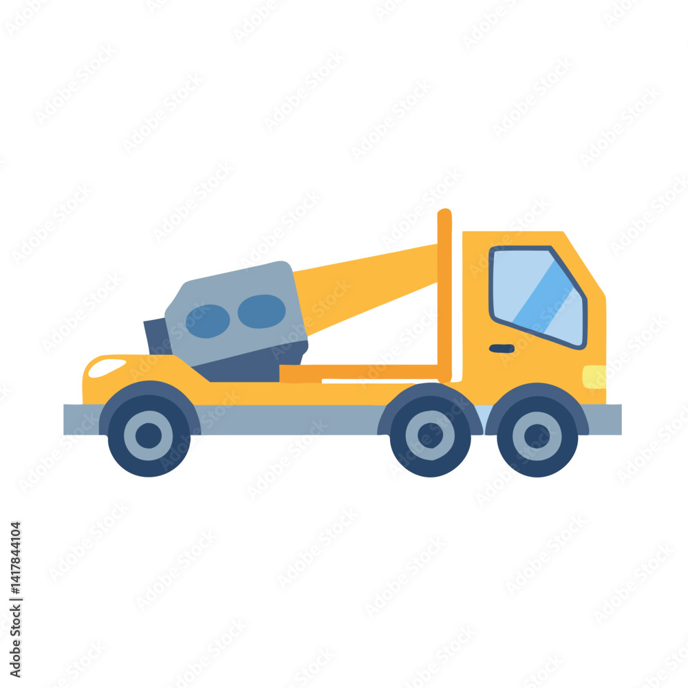 Fototapeta premium Stylish Concrete Pump Truck Icon for Construction