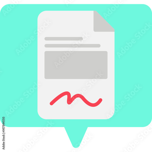 Contract icon vector illustration