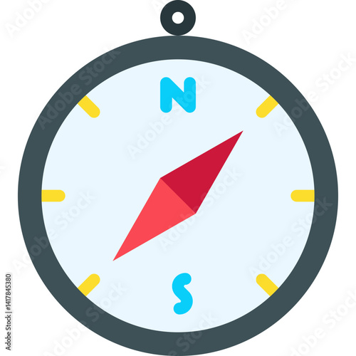 Compass single vector illustration icon