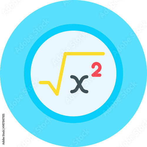 Square Root Symbol single vector illustration icon