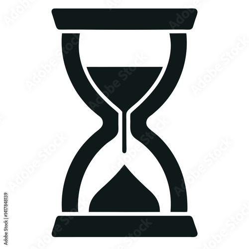 countdown hourglass time icon isolated on white background