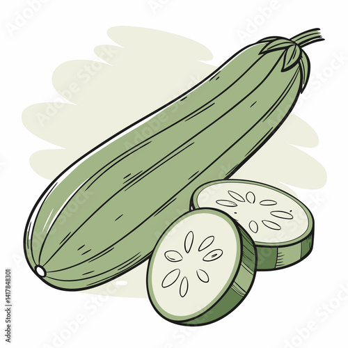 How Zucchini Vector Illustrations Can Help Decorate Your Cooking Website
