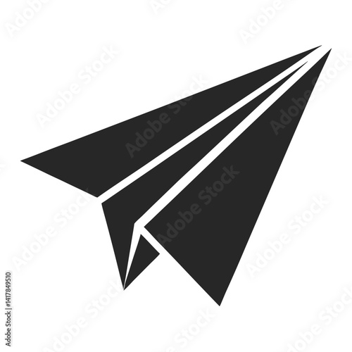 flying paper plane icon isolated on white background