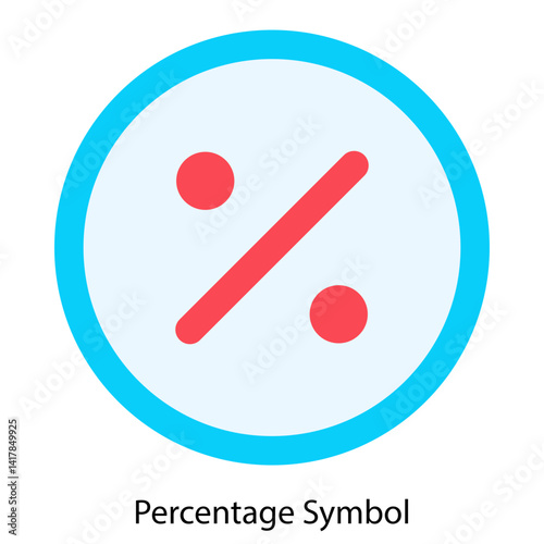 Percentage Symbol single vector illustration icon