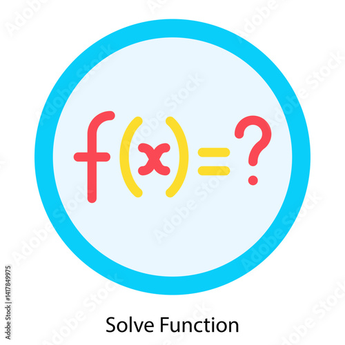 Solve Function single vector illustration icon