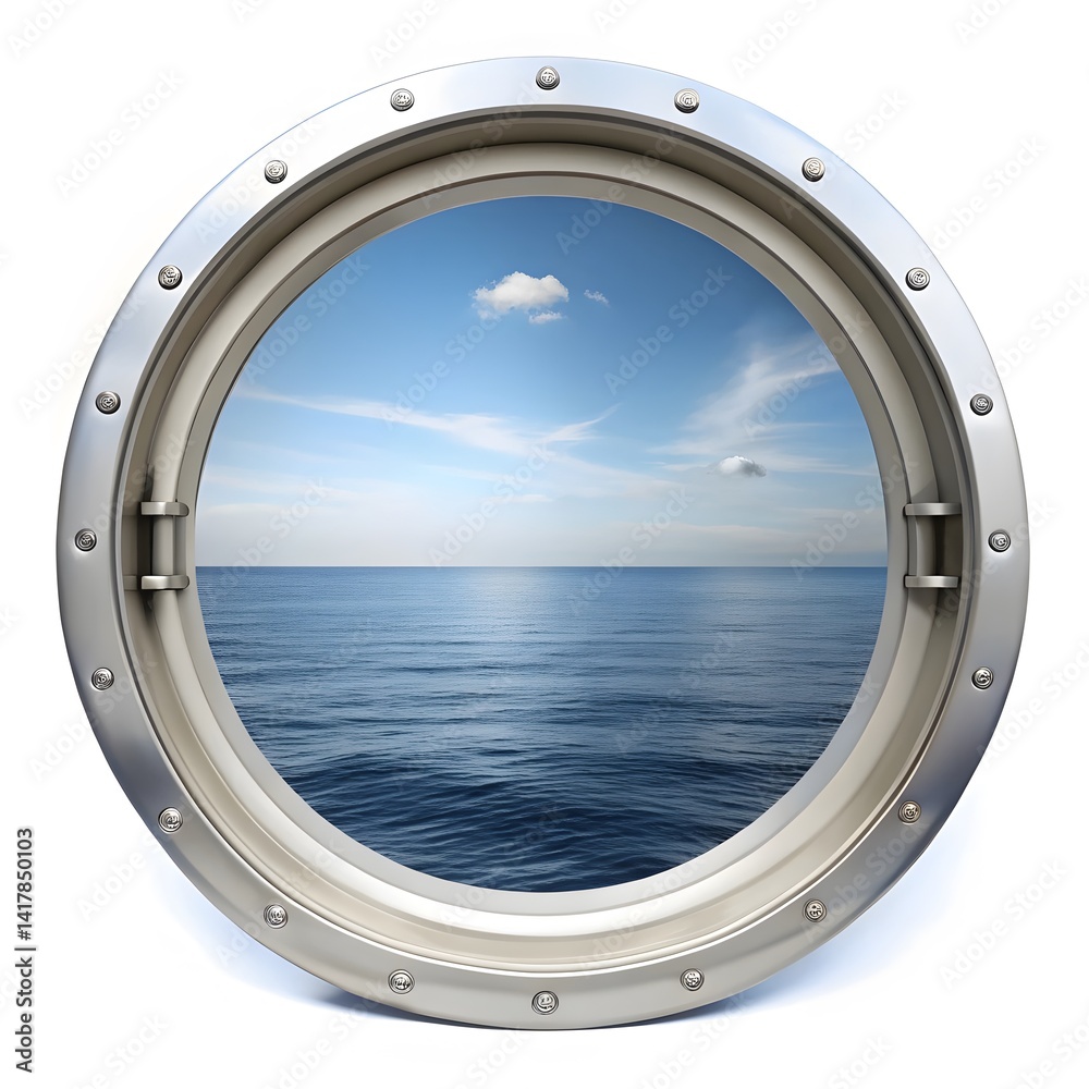 Ocean View Through Porthole