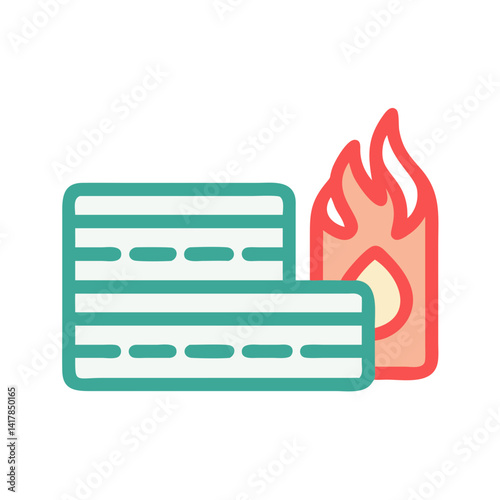  Fireproofing Material Icon for Construction