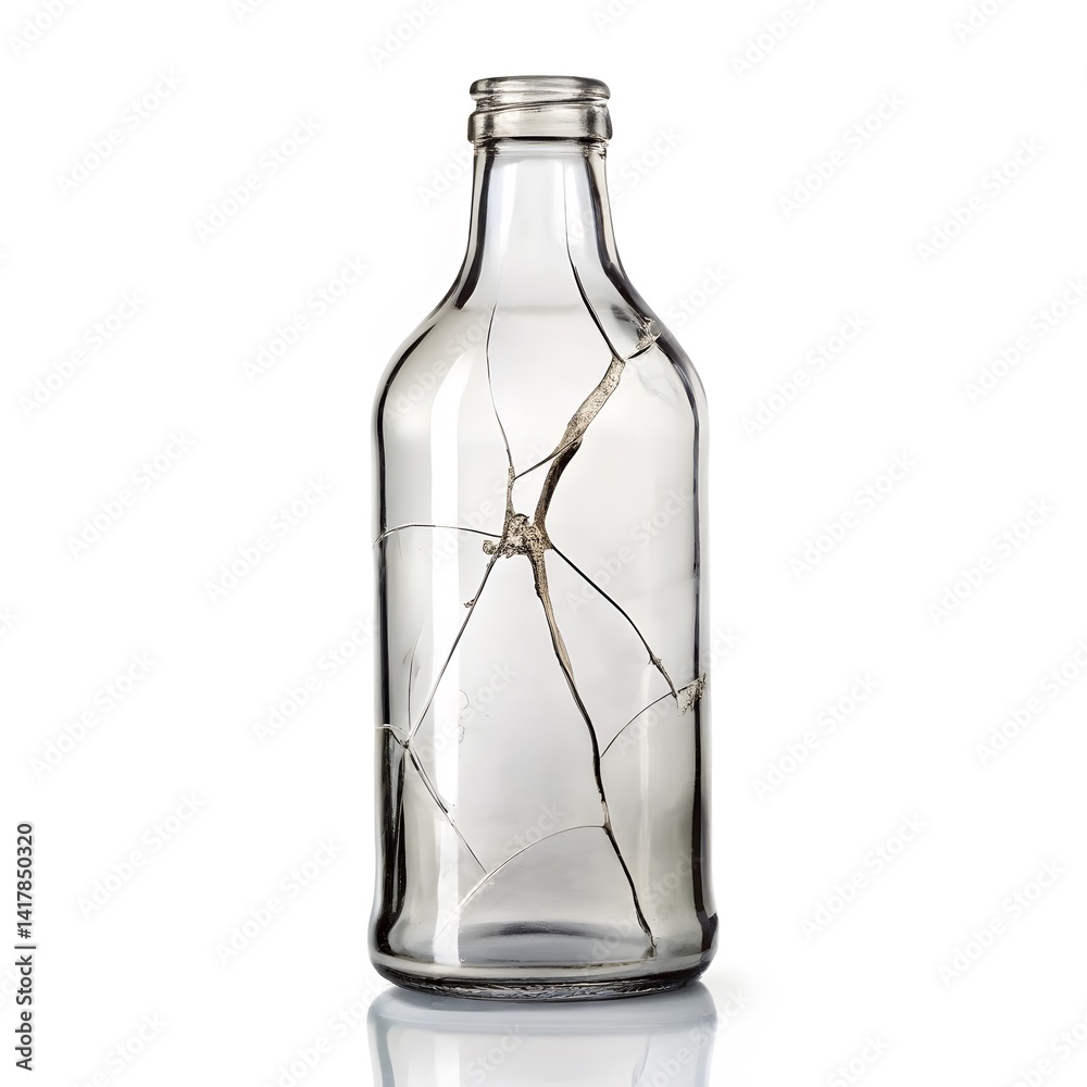 Cracked Glass Bottle