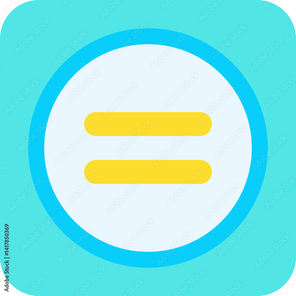 Equal to Symbol single vector illustration icon Equal to Symbol single vector illustration icon