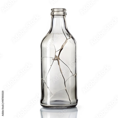 Obraz na płótnie Cracked Glass Bottle w salonie