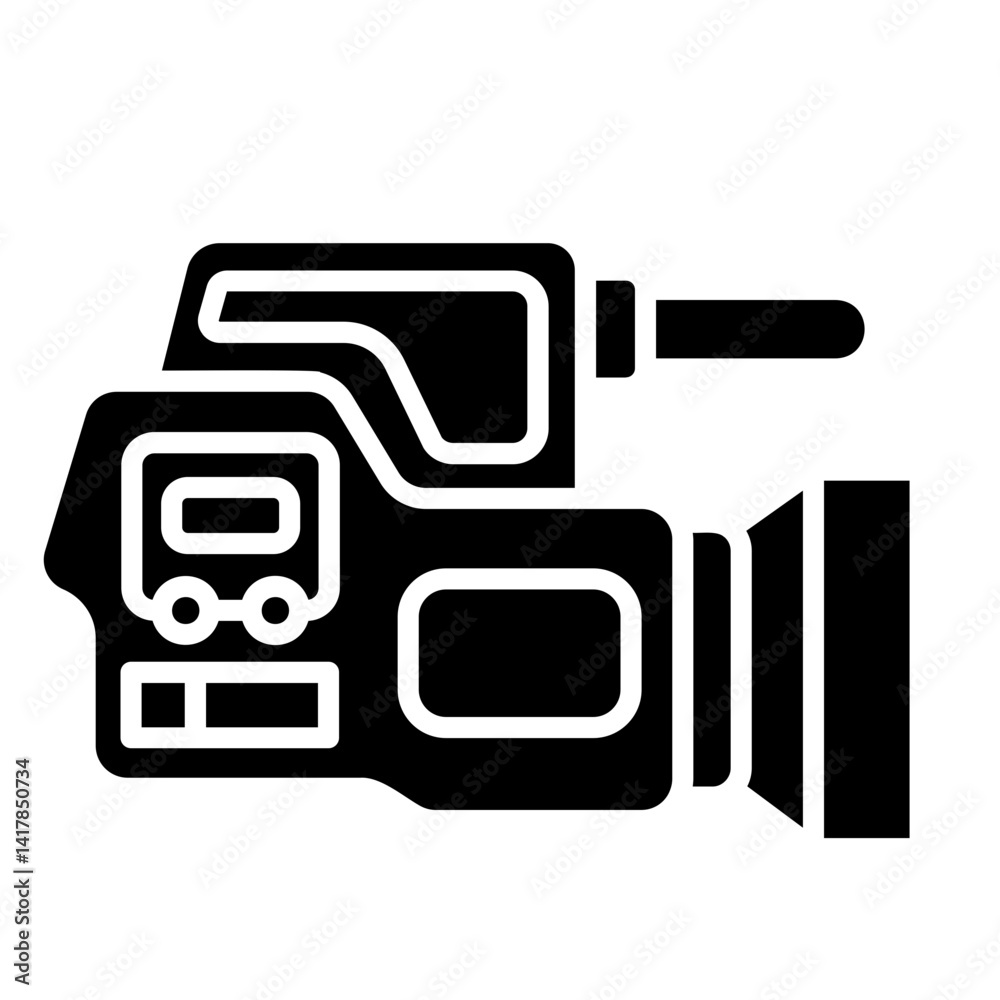 Broadcast Camera Glyph Broadcast Camera Glyph