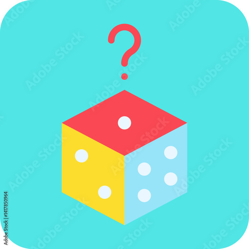 Probability single vector illustration icon