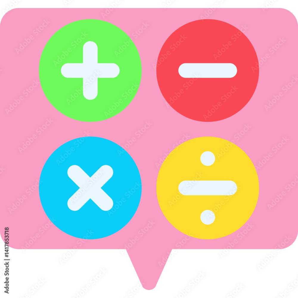 Obraz premium Math Symbols II single vector illustration icon