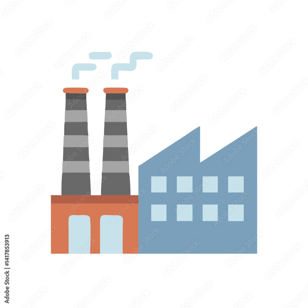Obraz premium Stylish Industrial Chimney Icon for Projects