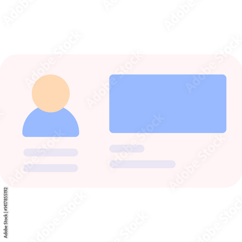 Identification Card single vector illustration icon
