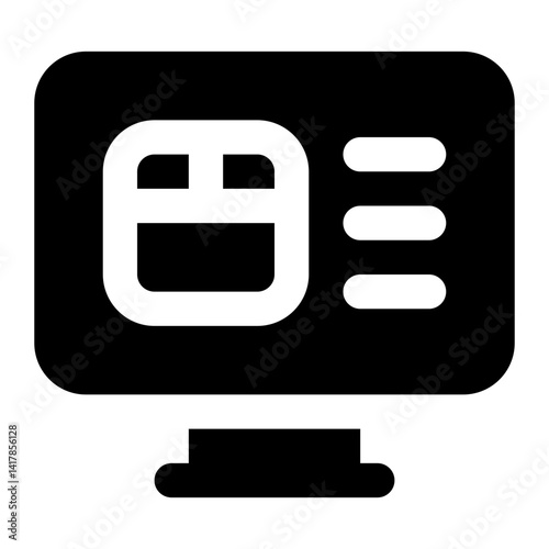 delivery monitor icon for illustration