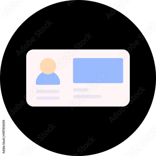 Identification Card single vector illustration icon