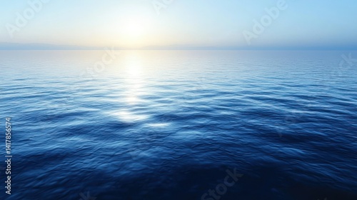 Wallpaper Mural Serene ocean view at sunrise with gentle waves reflecting soft light Torontodigital.ca