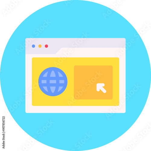 Browser single vector illustration icon