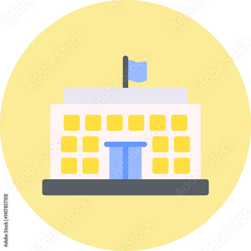 Embassy single vector illustration icon