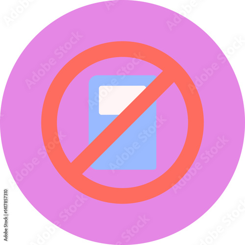 Illegal Book single vector illustration icon