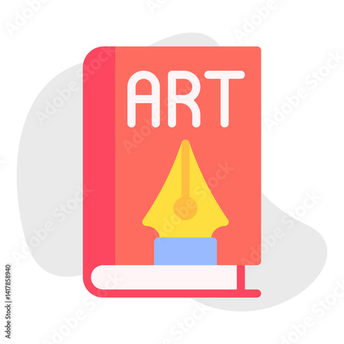Art Book single vector illustration icon