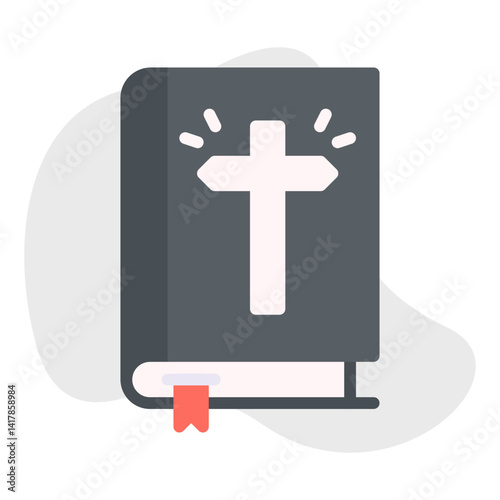 Bible single vector illustration icon