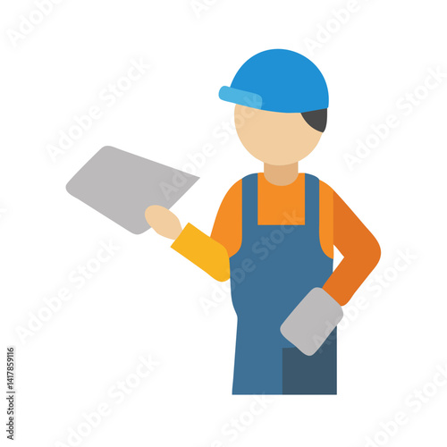  Stylish plasterer icon design for construction workers