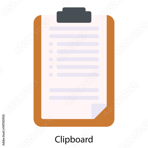 Clipboard single vector illustration icon