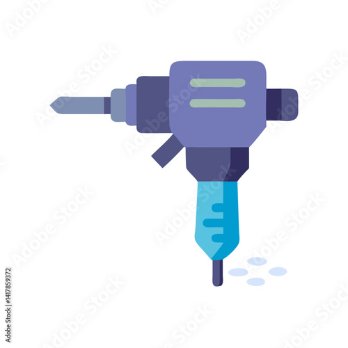  Distinctive pneumatic drill icon representation for various tasks