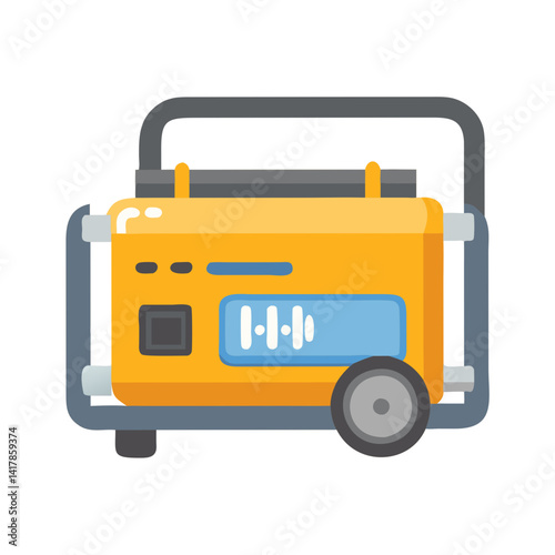  Stylish portable generator vector illustration for builders