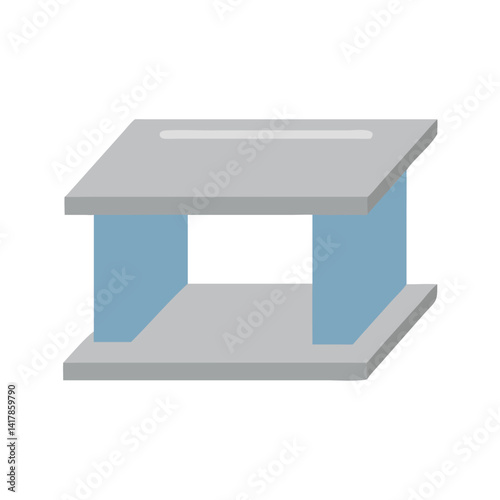 Modern precast concrete bridge beam icon for construction