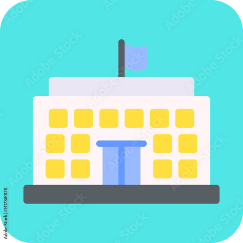 Embassy single vector illustration icon