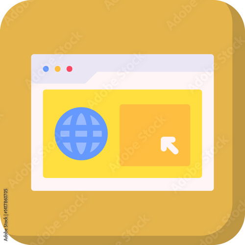 Browser single vector illustration icon