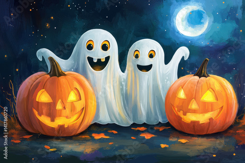 Spooky Halloween wallpaper with haunted house, bats, and full moon in dark night sky. Perfect for seasonal desktop backgrounds.