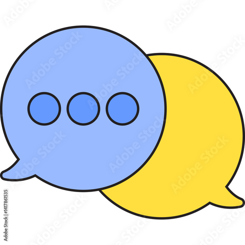 Chat single vector illustration icon