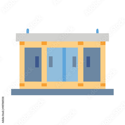  Modern prefabricated structure icon design for assembly