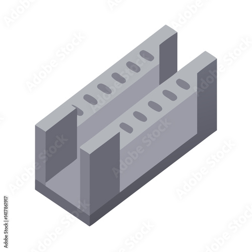  Modern reinforced concrete icon design for structural applications
