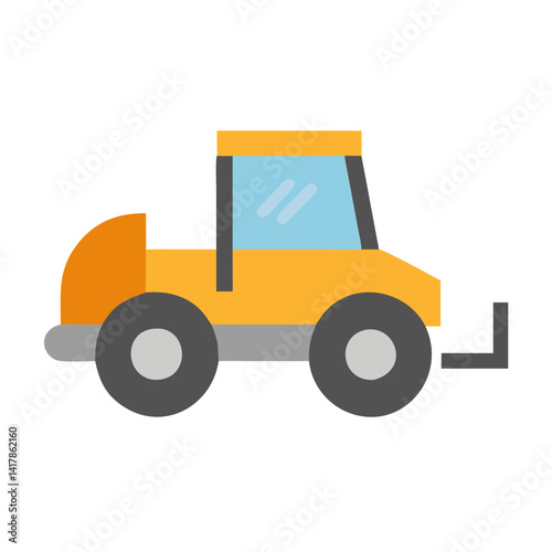  Modern road asphalt mixer icon design for construction