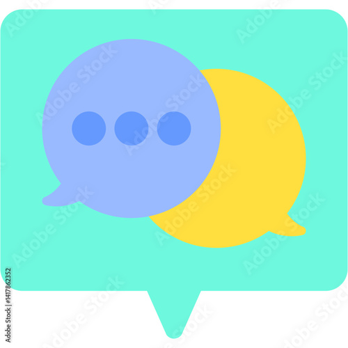 Chat single vector illustration icon