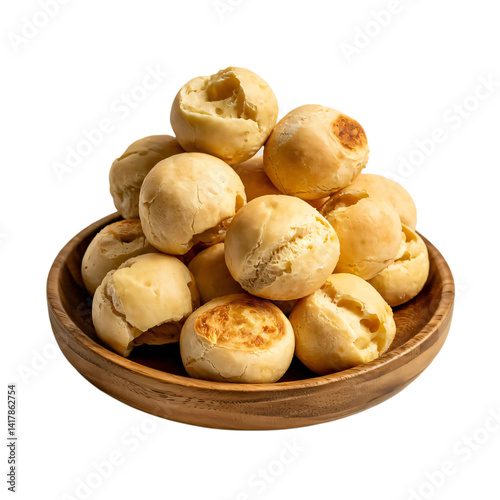 Cheese Bread Bites, Isolated on Transparent Background