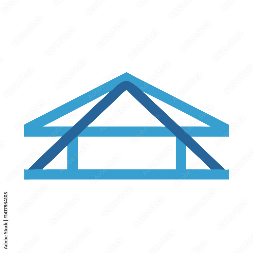 Distinctive roof truss icon for various applications Distinctive roof truss icon for various applications