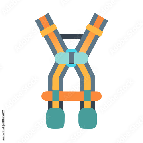  Stylish safety harness vector illustration for workers